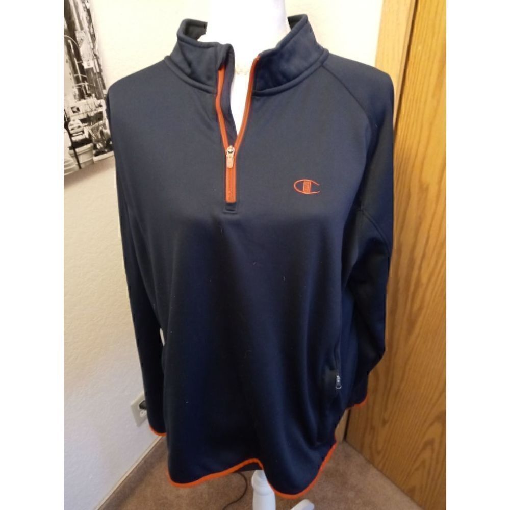 Champion PowerTrain WarmCtrl DuoFold Long Sleeve   Pullover w/ Zipper-Large